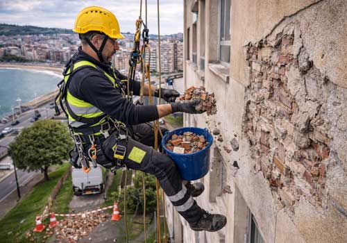Desprendimientos edificios fachadas Asturias