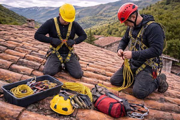 Empresa reparación mantenimiento tejados cubiertas impermeabilizaciones Asturias Seguridad en tejados y cubiertas de Asturias